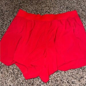 CRZ YOGA Vibrant Red Athletic Shorts